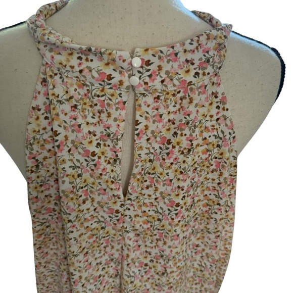 Lane Bryant Blouse Women 22/24 Floral Twisted Halter-Neck Vacation Wear - Picture 10 of 13